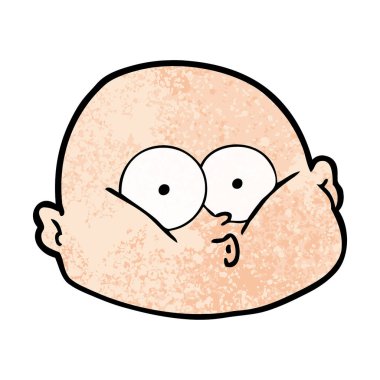 çizgi film meraklı kel adam