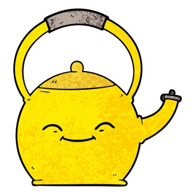 Çizgi film çaydanlığının vektör çizimi