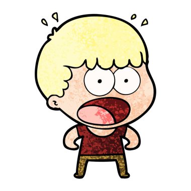 vektör çizim karikatür dostum şok