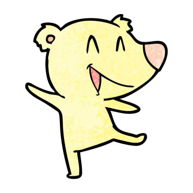  ayı karikatür gülen vektör çizim