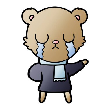 ayı çizgi film karakteri vektör çizim 