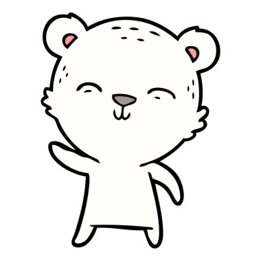 Kutup Ayısı Çizgi Filminin Vektör İllüstrasyonu