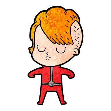 Çizgi filmdeki kadının vektör çizimi