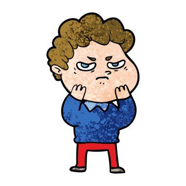 vektör çizim karikatür kızgın adam