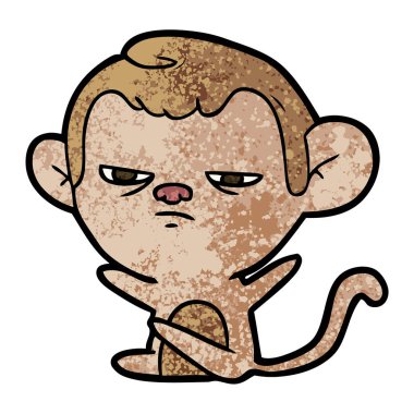 Çizgi film maymununun vektör çizimi