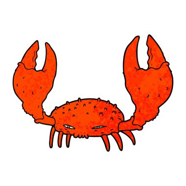 Çizgi film yengecinin vektör çizimi