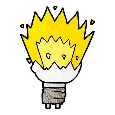 karikatür patlayan ampul