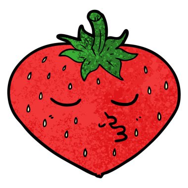 vektör çizim karikatür çilek