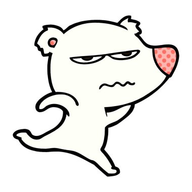 Kutup Ayısı Çizgi Filminin Vektör İllüstrasyonu