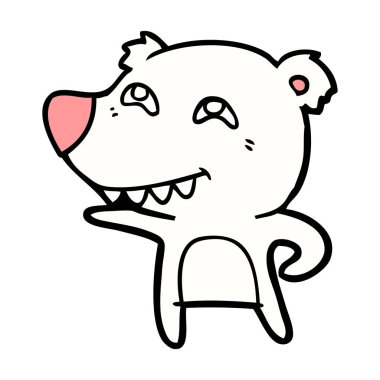 Kutup Ayısı Çizgi Filminin Vektör İllüstrasyonu