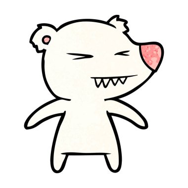 Kutup Ayısı Çizgi Filminin Vektör İllüstrasyonu