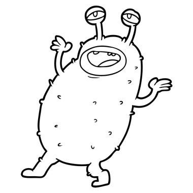 Çizgi film uzaylılarının vektör çizimi