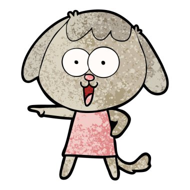 Çizgi film köpeğinin vektör çizimi