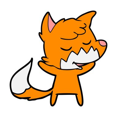 Tilki çizgi film karakteri vektör çizim