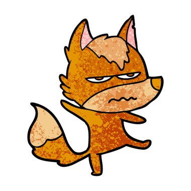 Tilki çizgi film karakteri vektör çizim