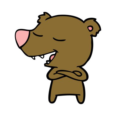 ayı çizgi film karakteri vektör çizim 