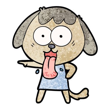 Çizgi film köpeğinin vektör çizimi