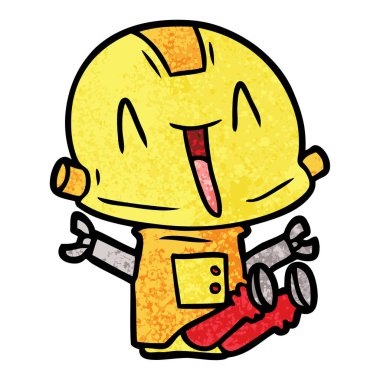 Çizgi film robotunun vektör çizimi 