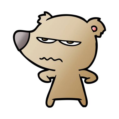 ayı çizgi film karakteri vektör çizim 