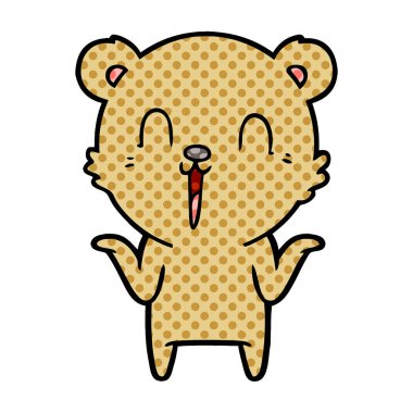 ayı çizgi film karakteri vektör çizim 