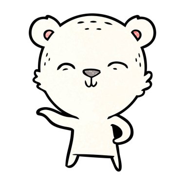 Kutup Ayısı Çizgi Filminin Vektör İllüstrasyonu