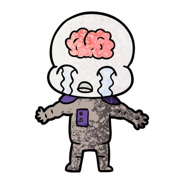 büyük beyin uzaylı ağlıyor çizgi film