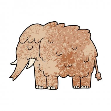 vektör çizim karikatür mamut