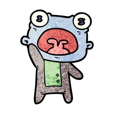 çizgi film garip uzaylı sallayarak