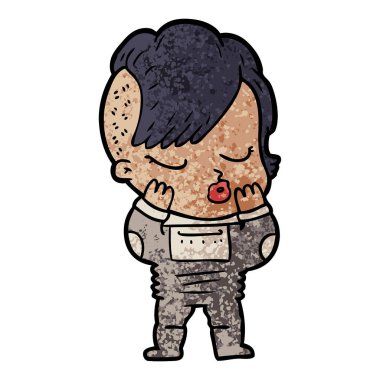 çizgi film güzel hippi kız