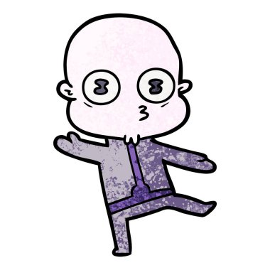 garip kel spaceman dans çizgi film