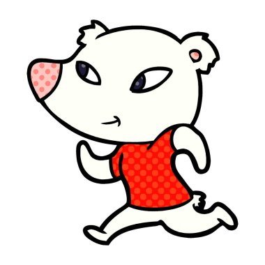 Kutup Ayısı Çizgi Filminin Vektör İllüstrasyonu