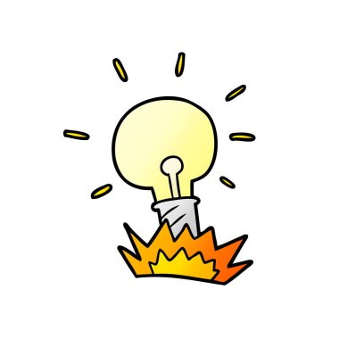 vektör çizim karikatür ampul