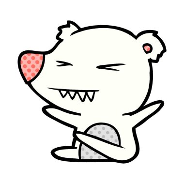 Kutup Ayısı Çizgi Filminin Vektör İllüstrasyonu