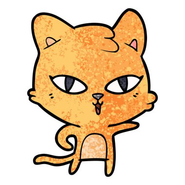 Çizgi film kedisinin vektör çizimi