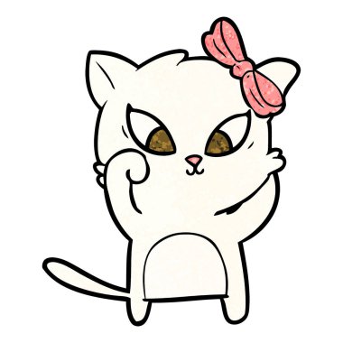 Çizgi film kedisinin vektör çizimi