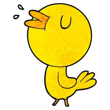 Çizgi film kuşunun vektör çizimi