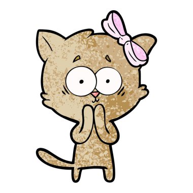 Çizgi film kedisinin vektör çizimi