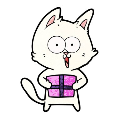 komik karikatür kedi vektör çizim