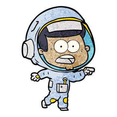 Çizgi film astronotunun vektör çizimi
