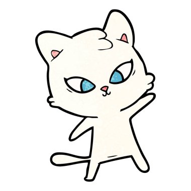 Çizgi film kedisinin vektör çizimi