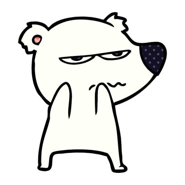 Kutup Ayısı Çizgi Filminin Vektör İllüstrasyonu