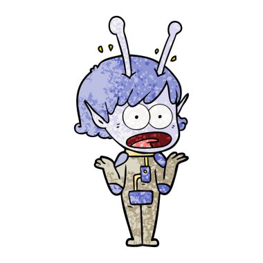 çizgi film şok uzaylı kız