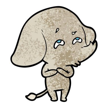 çizgi film fil hatırlamak vektör çizim