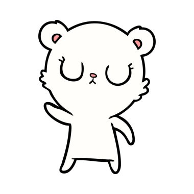 Kutup Ayısı Çizgi Filminin Vektör İllüstrasyonu