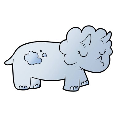 vektör çizim karikatür triceratops