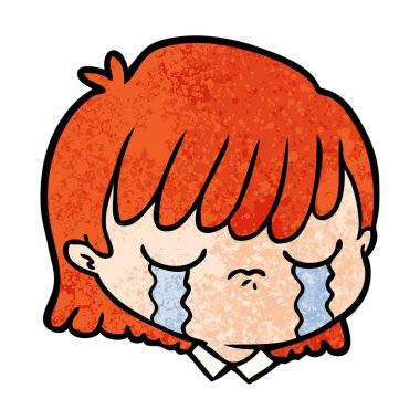 vektör çizim karikatür kadın yüzü