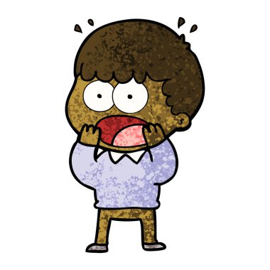 vektör çizim karikatür dostum şok