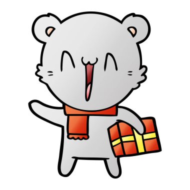 çizgi film chraracter hediye ile ayı