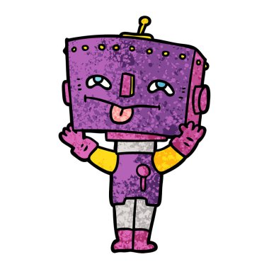 Çizgi film robotunun vektör çizimi 