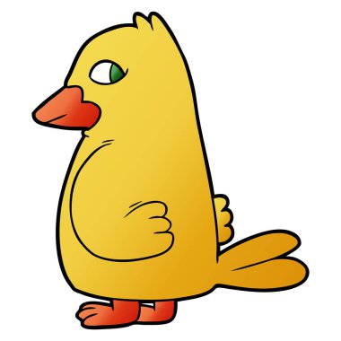 Çizgi film kuşunun vektör çizimi